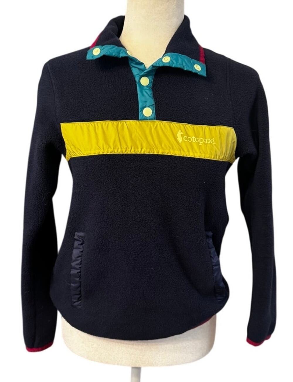 Cotopaxi Teca Fleece Pullover, Navy Colorblock, Women's XS Gorpcore Outdoor
